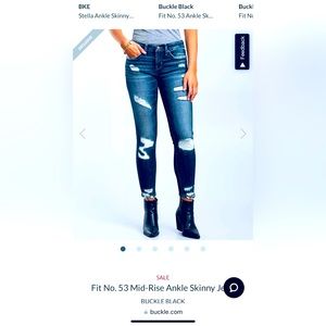 Buckle Black Fit No 53 Ankle Skinny Size 30